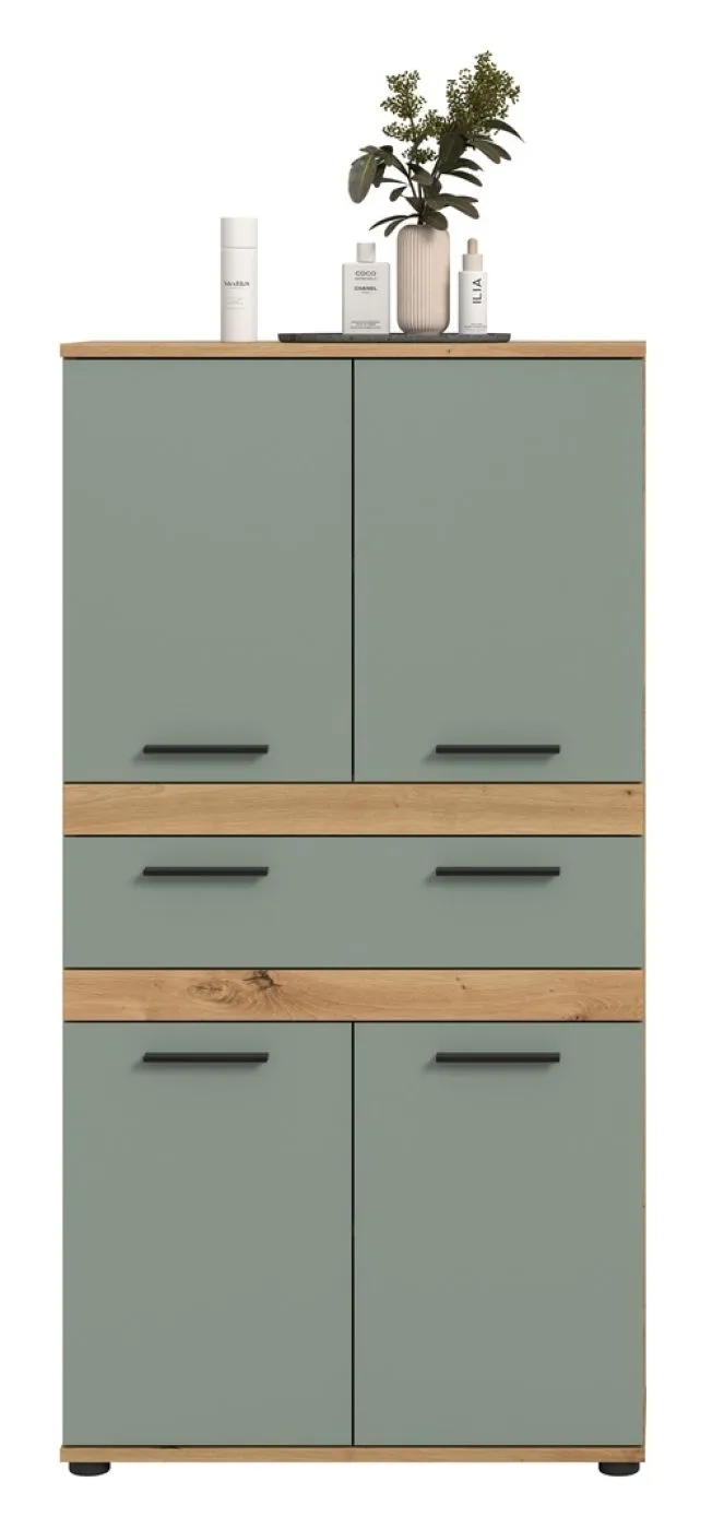 Badschrank Schrank Blake 1 | Salbei / Artisan Eiche