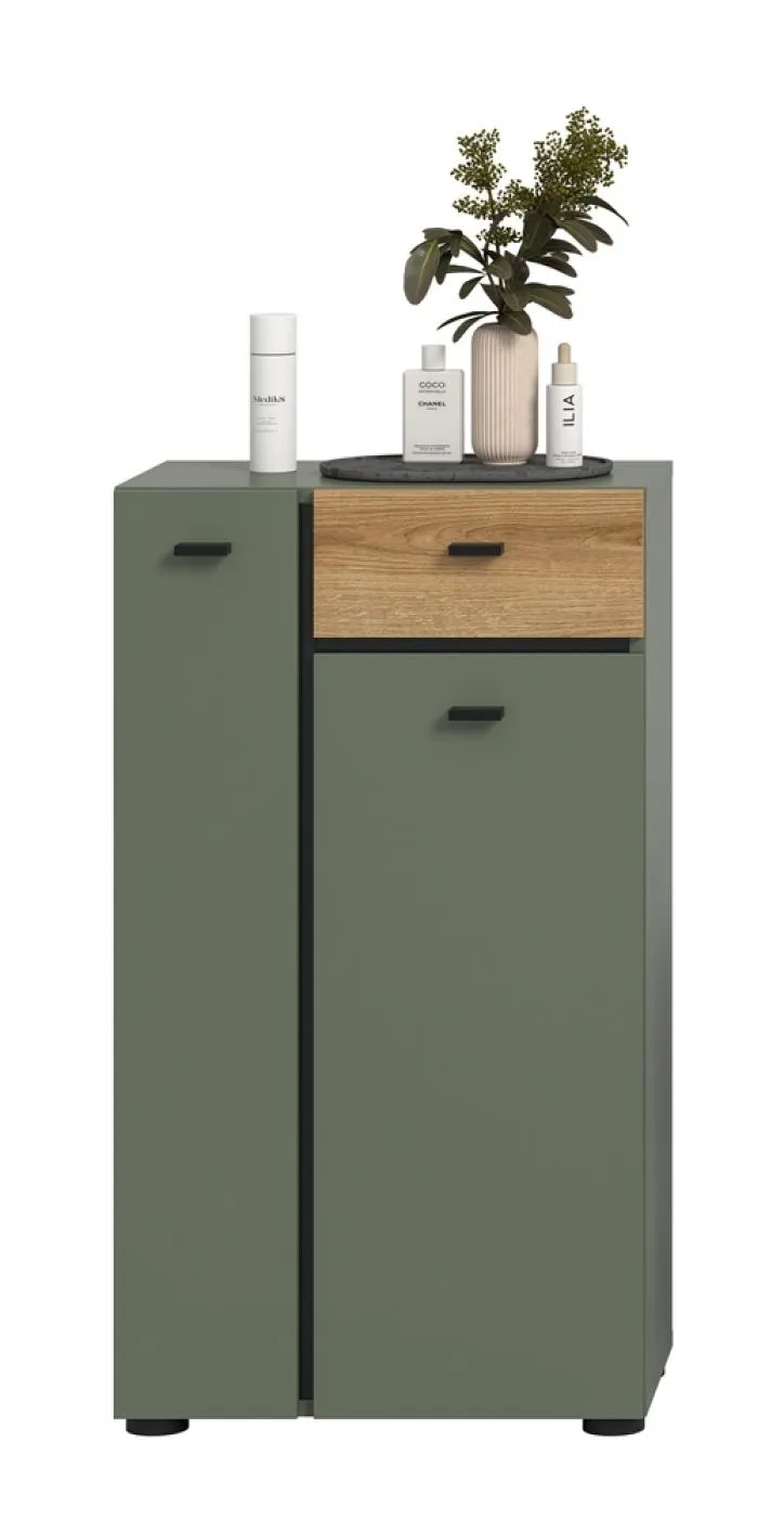 Badschrank Standschrank Aqua | Sage Green / Evoke Oak