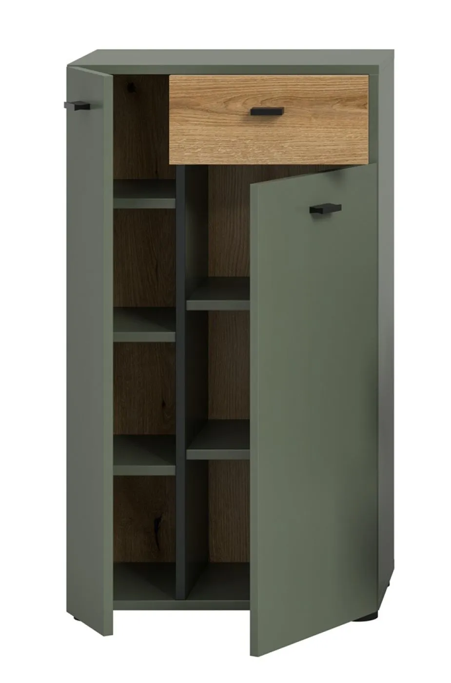 Badschrank Standschrank Aqua | Sage Green / Evoke Oak
