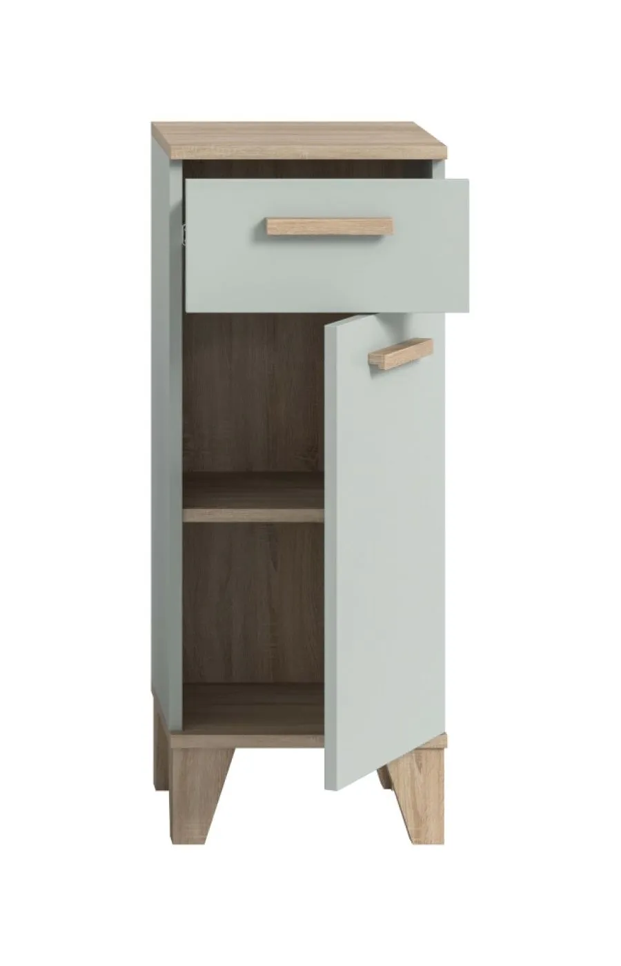 Badschrank Star | hellgrün / Eiche