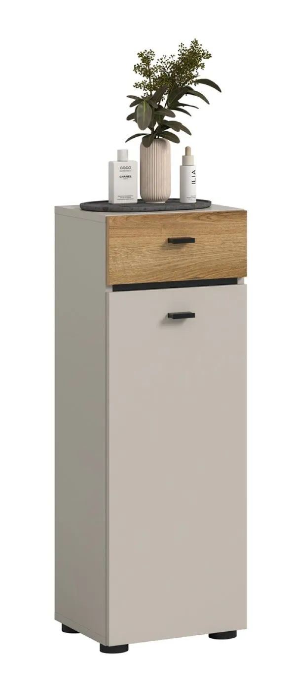 Badschrank Unterschrank Aqua | Kaschmir / Evoke Oak