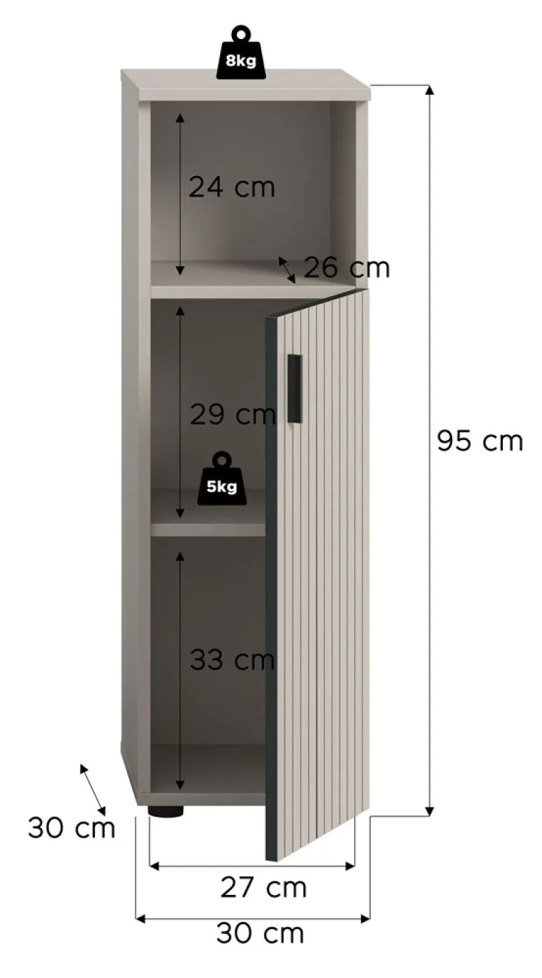 Badschrank Unterschrank Mone | Kaschmir