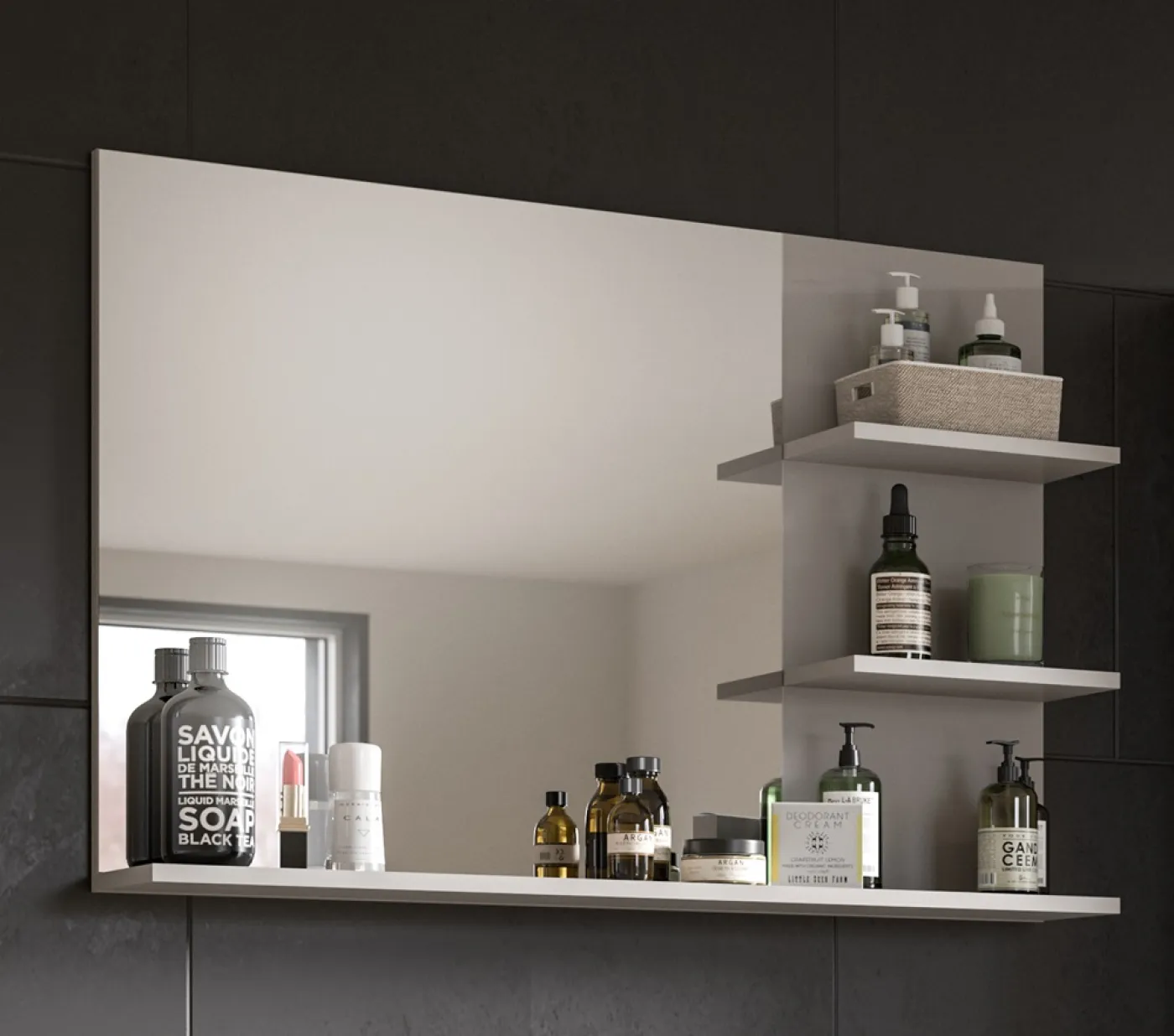 Badspiegel Jaru | grau