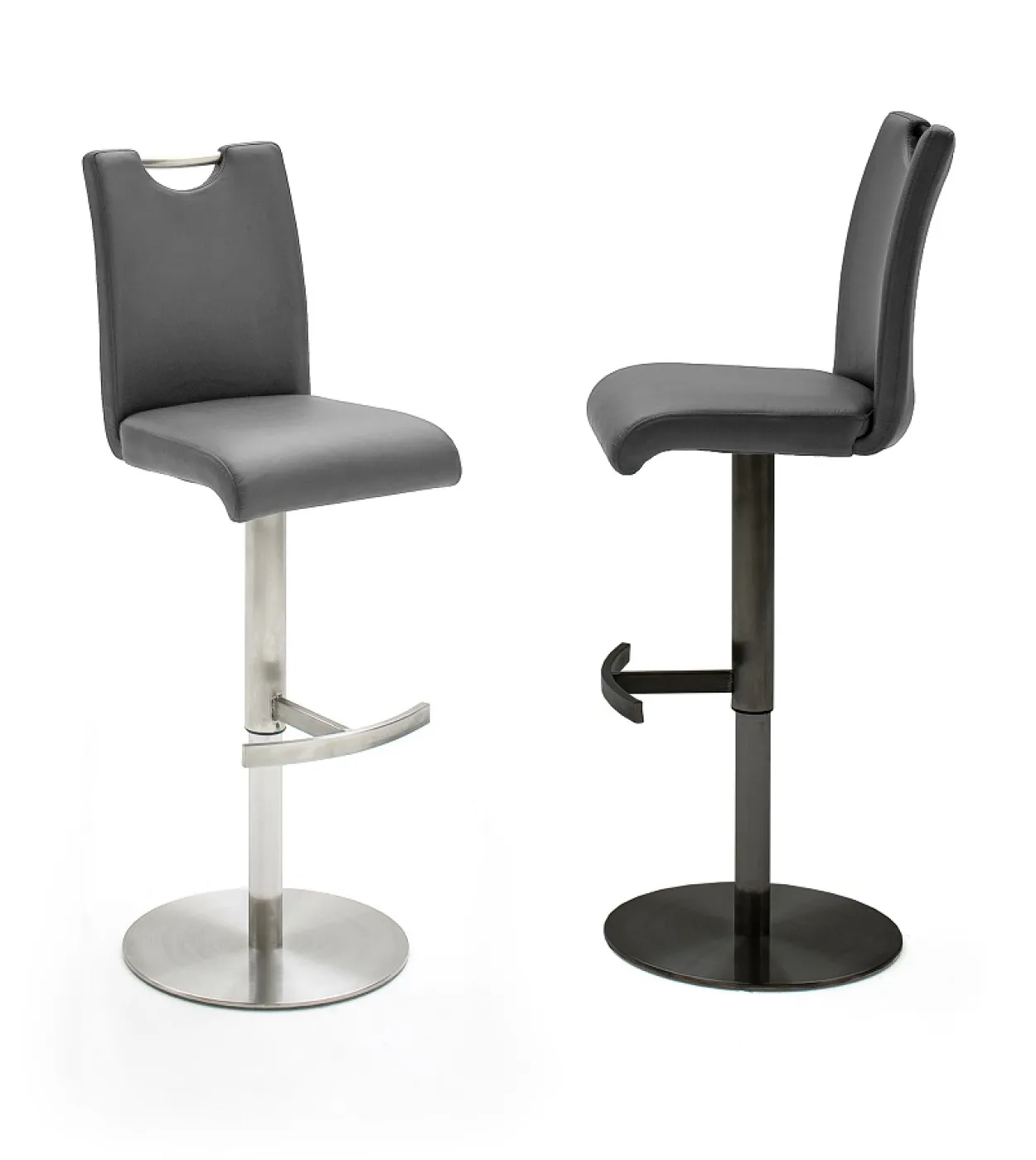 Barstuhl Alesi | Kunstleder | drehbar | schwarz