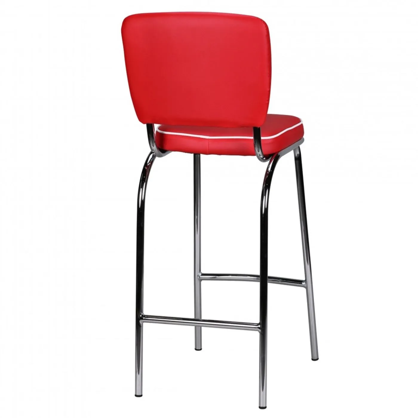 Barstuhl Deni | Retro Vintage | rot / weiß