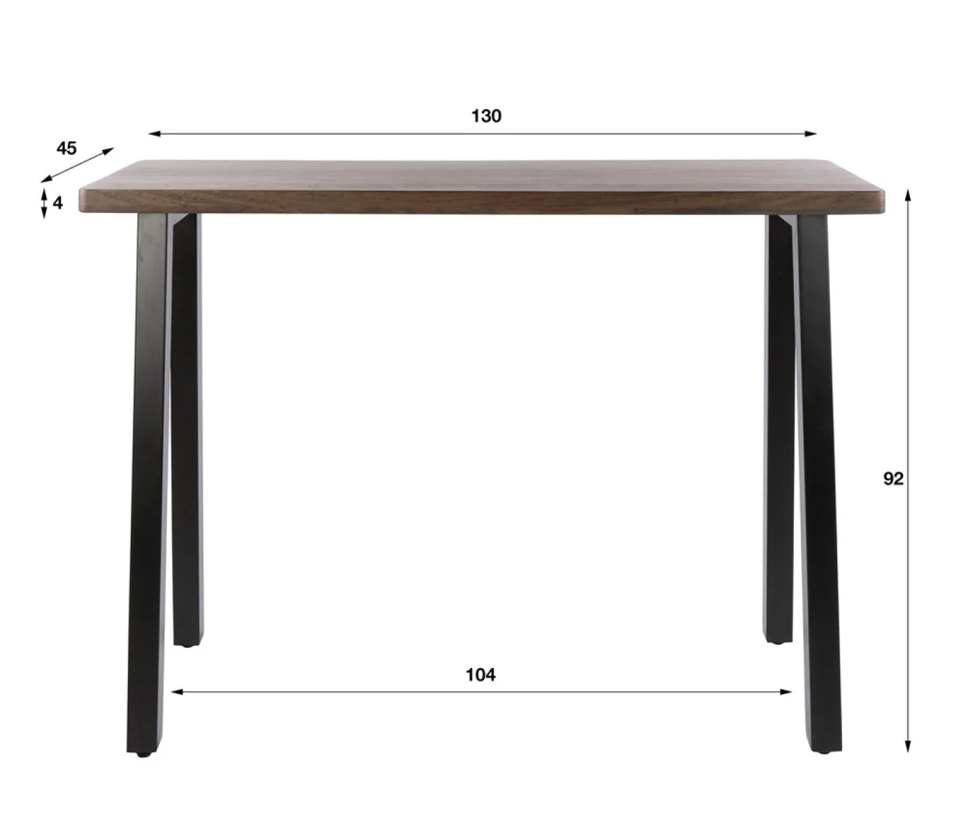 Bartisch Lucia | 130/147cm | Akazie massiv | braun | verschiedene Größen