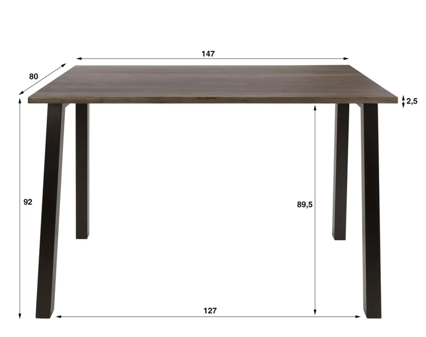 Bartisch Lucia | 130/147cm | Akazie massiv | braun | verschiedene Größen
