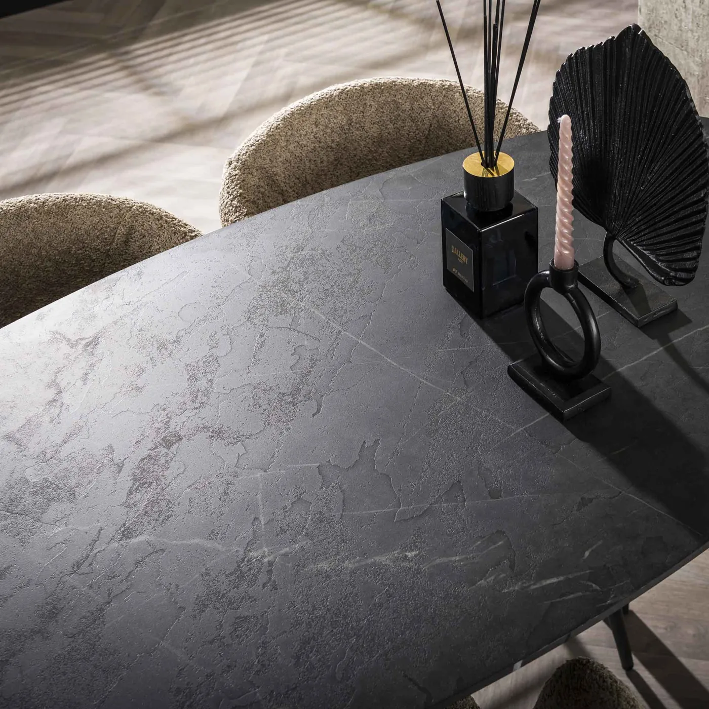 Bartisch Nagare oval | Melamin | schwarzbraun | 140 cm