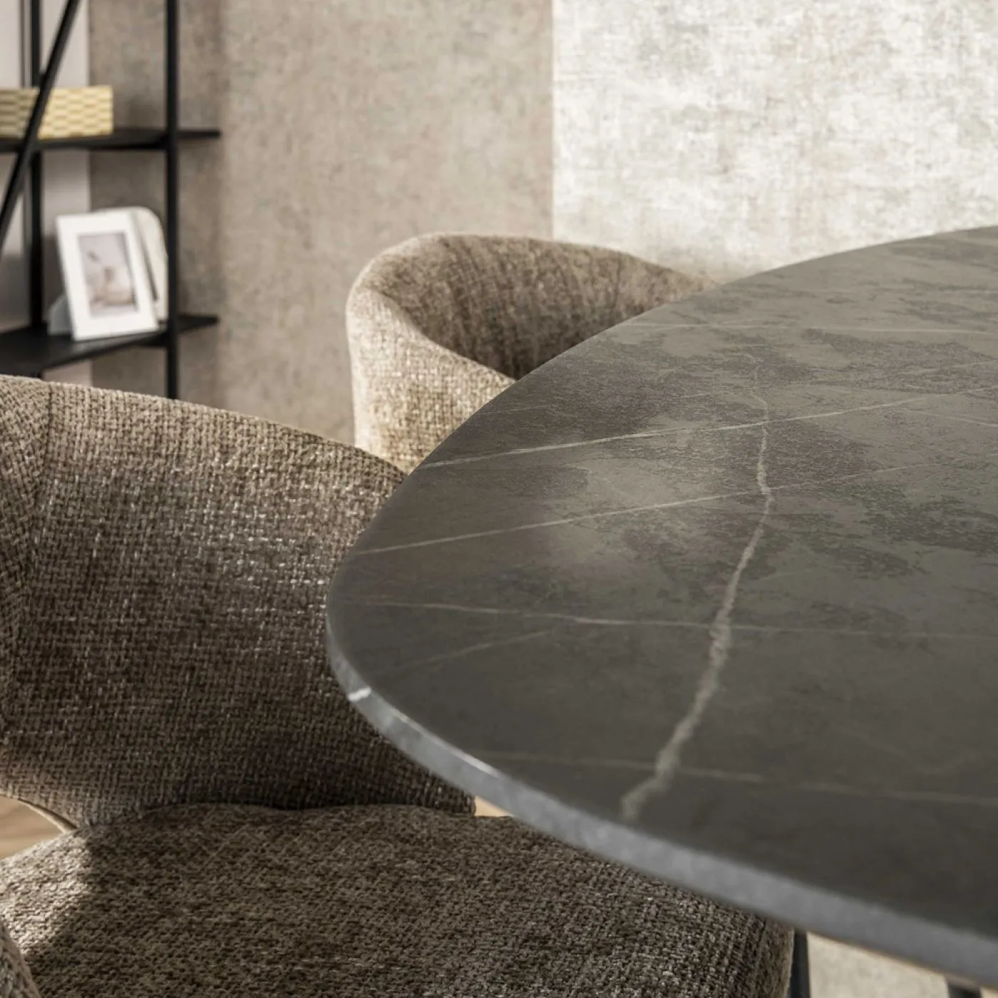 Bartisch Pouzina | 140cm | Kreuzgestell | 3D Melamin graphite