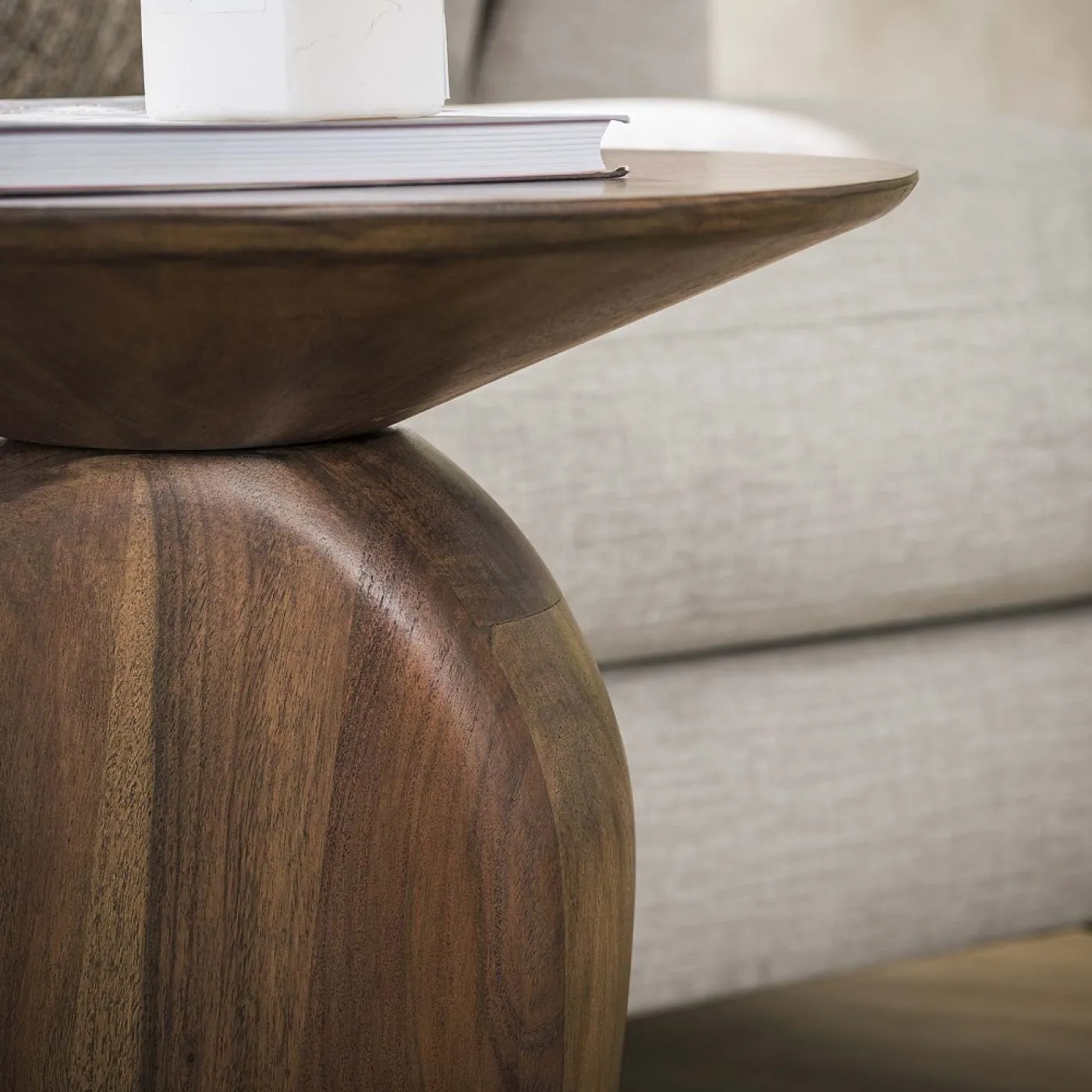 Beistelltisch Kina | Akazie massiv | glaze brown