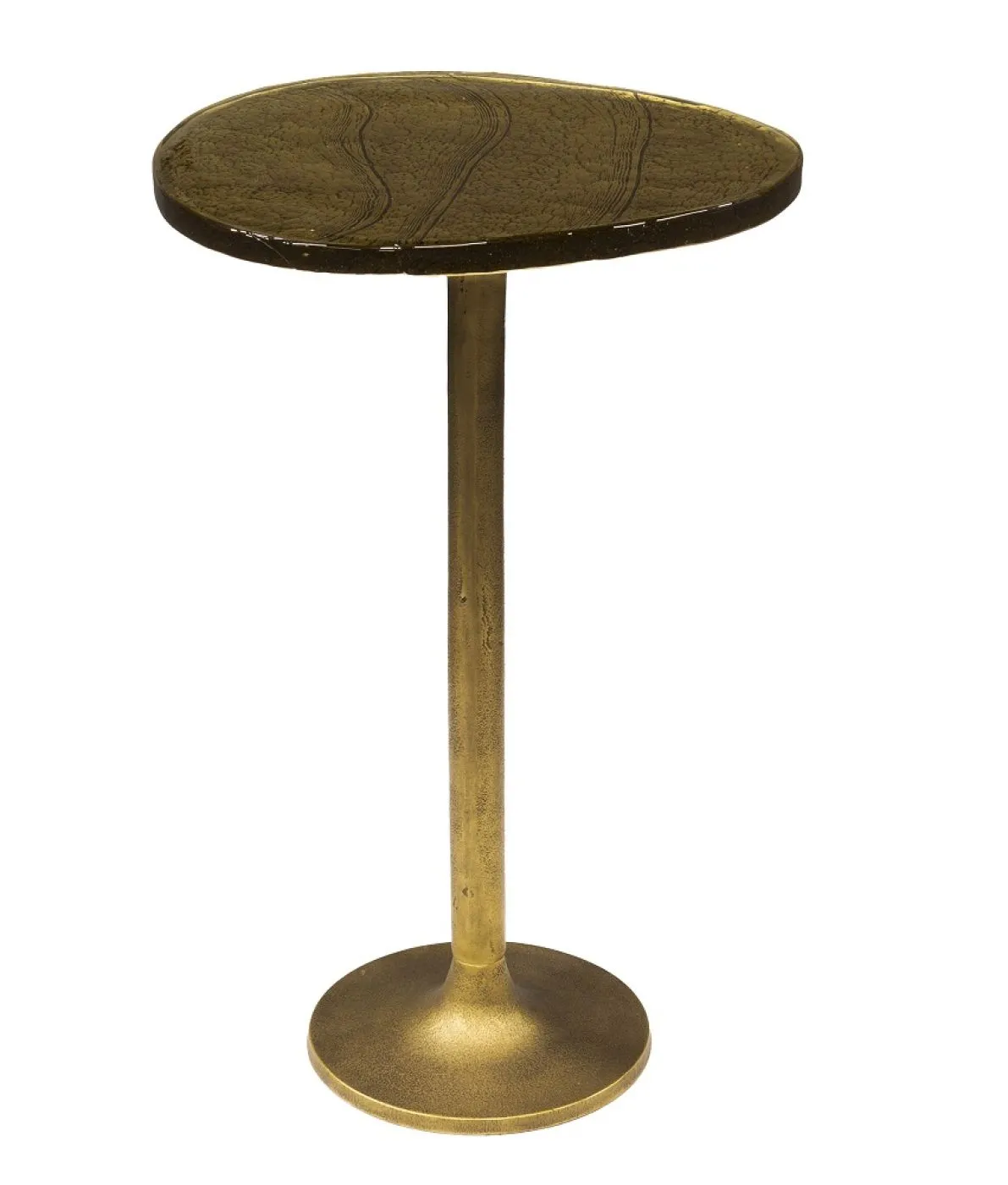 Beistelltisch Mira | Glas | Antikgold