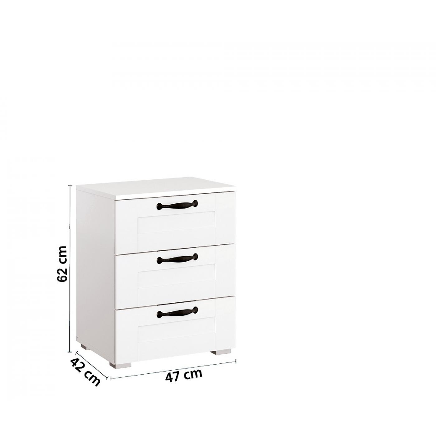 Bett Set Cottage | mit Schubkästen | alpinweiß | verschiedene Größen