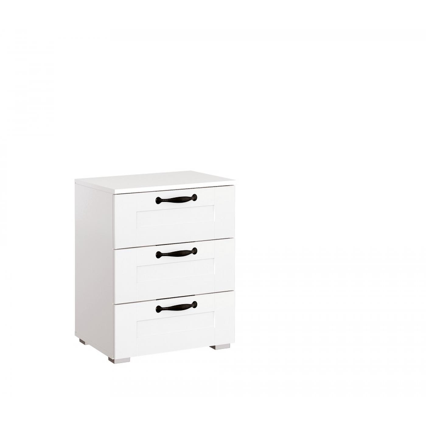 Bett Set Cottage | mit Schubkästen | alpinweiß | verschiedene Größen