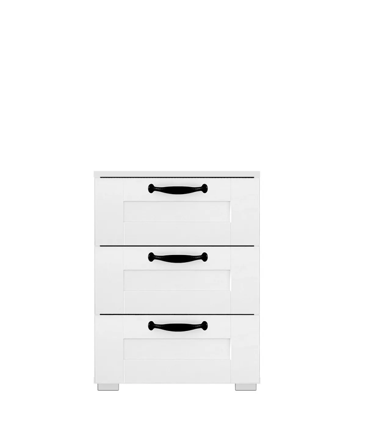 Bett Set Set Cottage | mit Sockelschubkästen | alpinweiß | 160x200 | mit 2 Nachttische