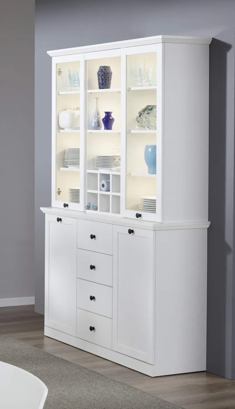 Buffetschrank Anrichte Baxter | weiß | Landhausstil | ohne Beleuchtung