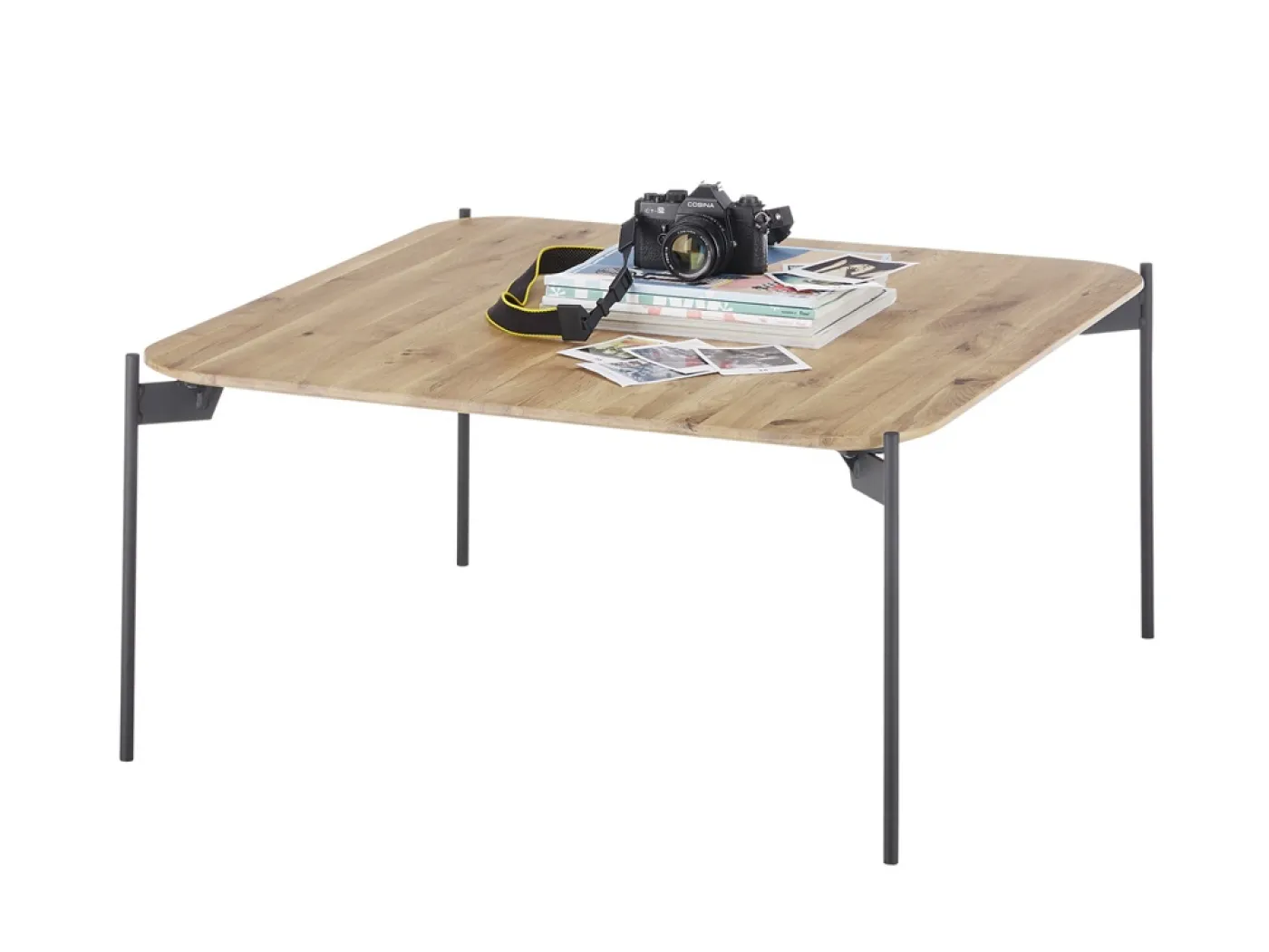 Couchtisch Alto | Eiche massiv / schwarz | 60 cm