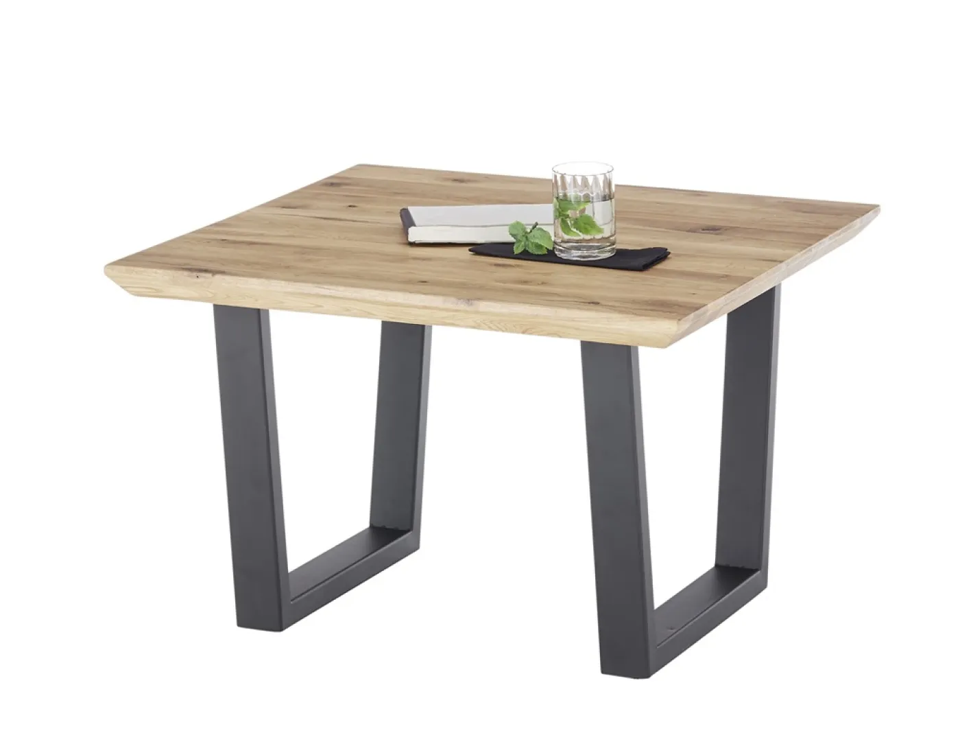 Couchtisch Asola | Eiche | T-Fuß | Eiche / schwarz | 70 cm