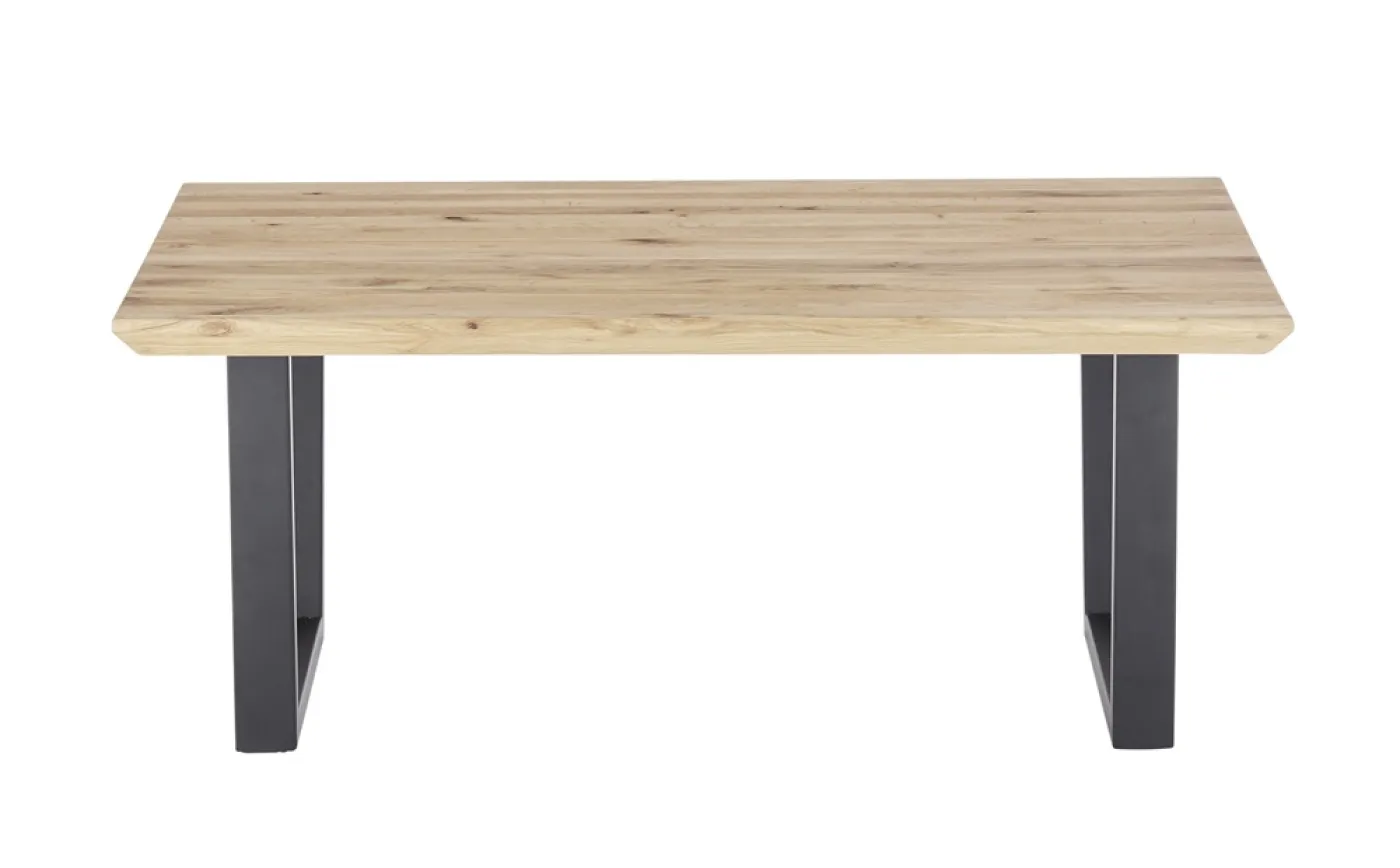 Couchtisch Asola | Eiche | T-Fuß | Eiche / schwarz | 70 cm