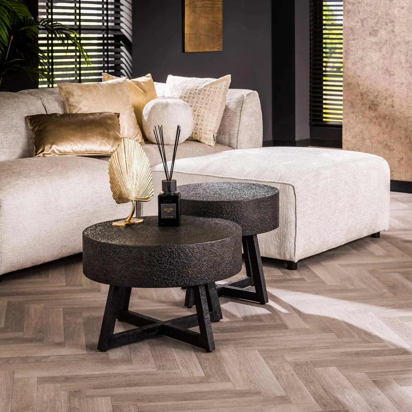 Couchtisch Atsui rund | Metall | ferro metallic | verschiedene Größen