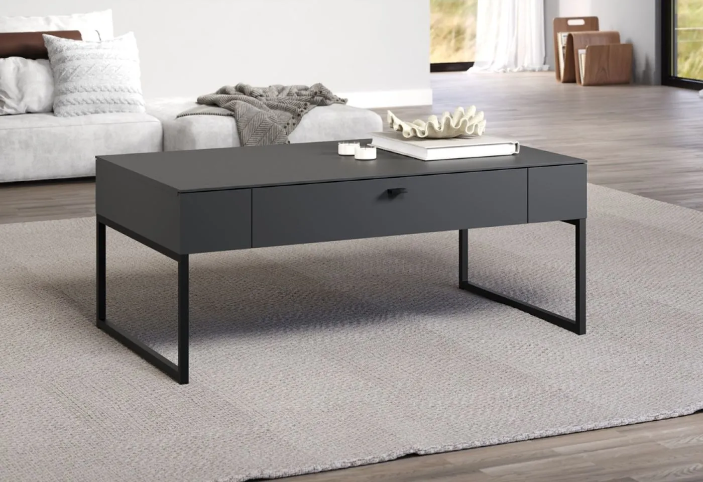 Couchtisch Bellugi, Anthrazit Dekor – Ansicht 6