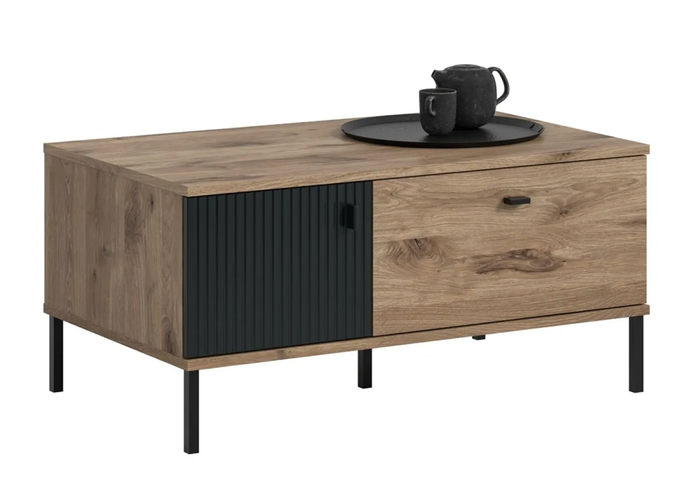 Couchtisch Chess | Nox Oak / schwarz