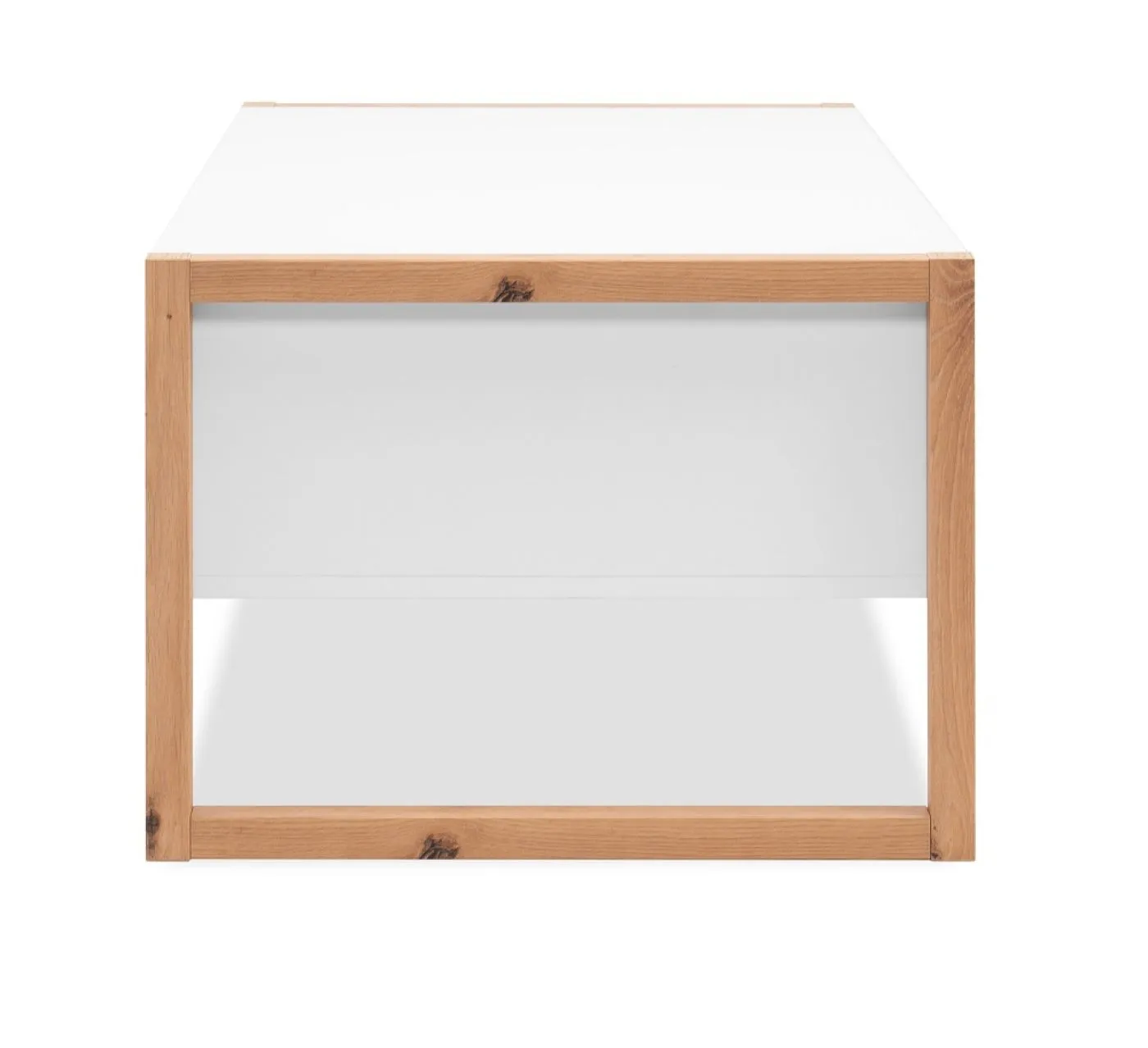 Couchtisch Denver | mit Unterboden | Artisan Eiche / weiß