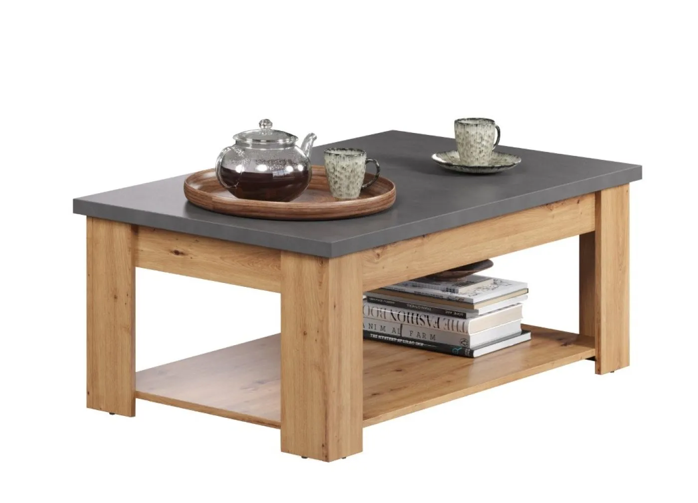 Couchtisch Follow | Artisan Eiche / Matera grau