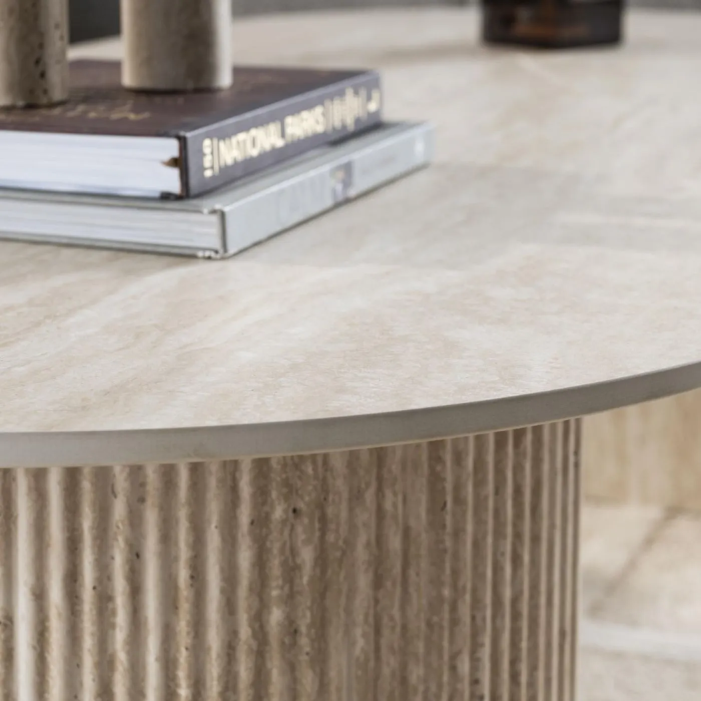 Couchtisch Homa | Keramik Travertin | 135 cm | beige