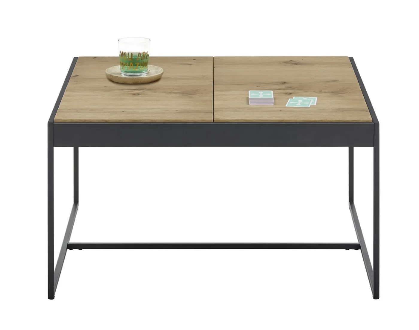 Couchtisch Larkana | 83x45 | Eiche / schwarz