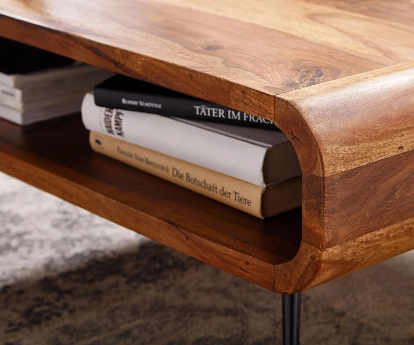 Couchtisch Malaya rechteckig | 90x55 | Sheesham Holz massiv | braun