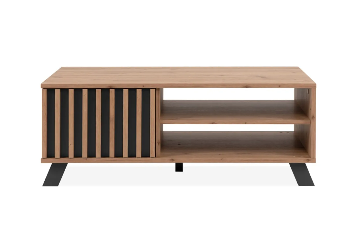 Couchtisch Medan | mit 3D-Lamellen | Artisan Eiche / anthrazit