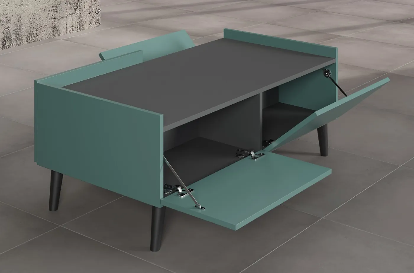 Couchtisch Melton | Dusk Blue / Anthrazit