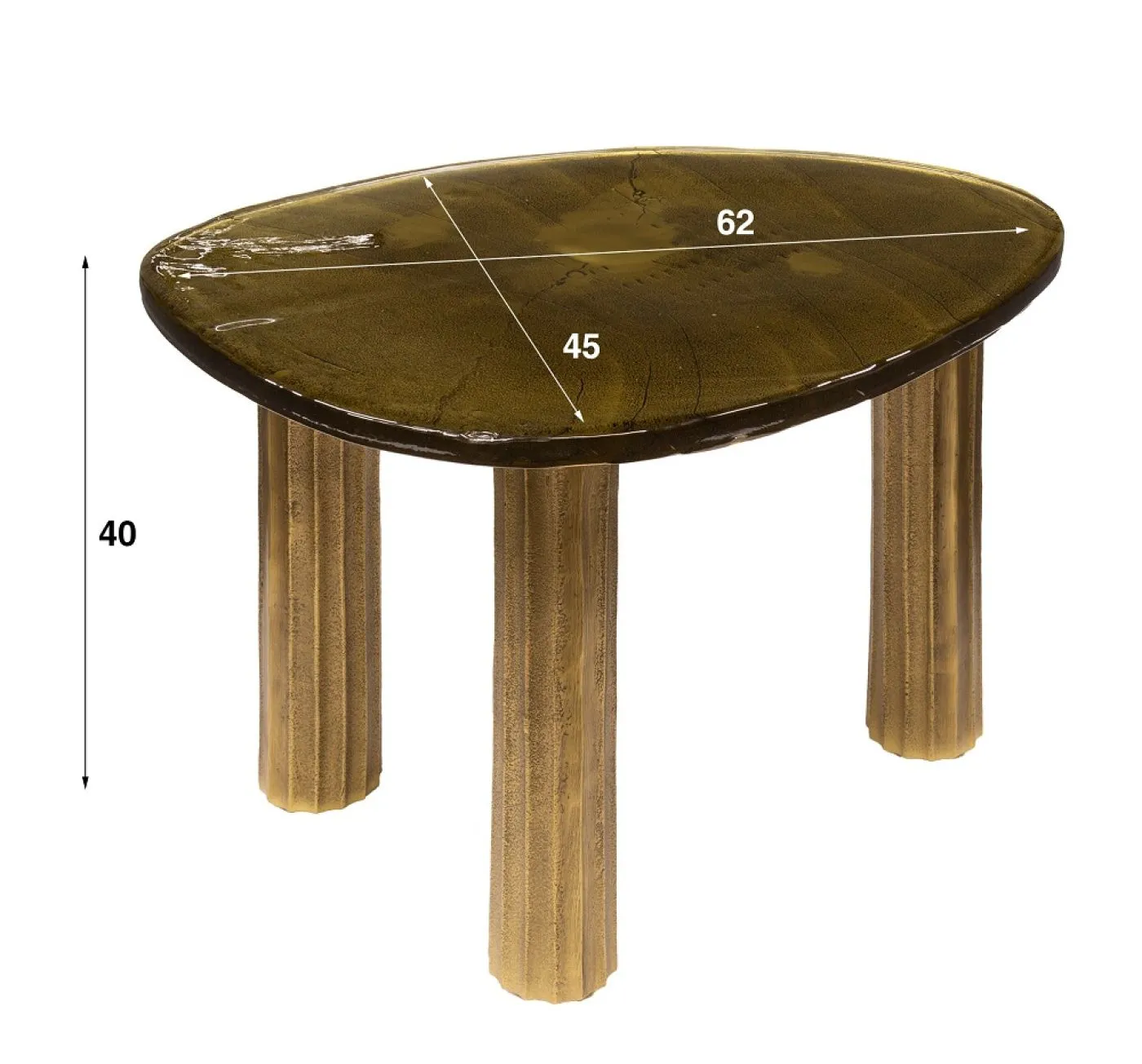 Couchtisch Mira 2 | Glas | Antikgold