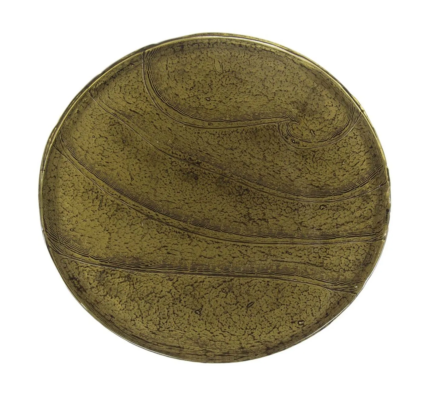 Couchtisch Mira 2 | tropfenförmig | Glas | Antikgold