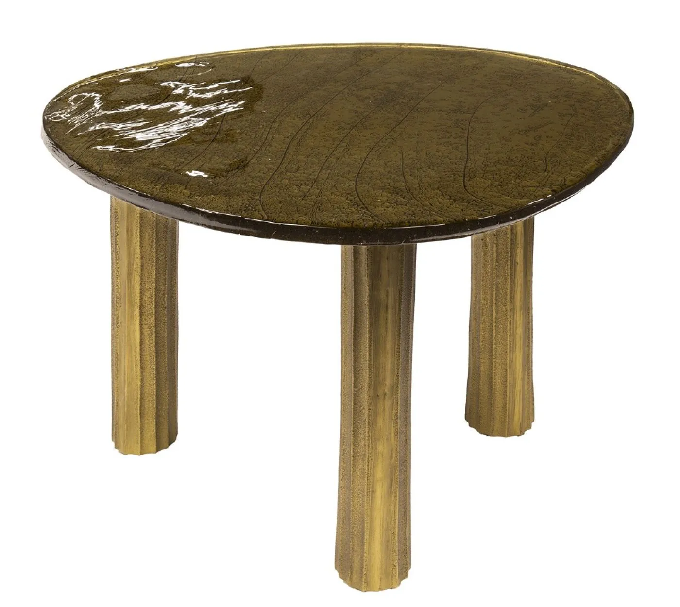 Couchtisch Mira 3 | Glas | Antikgold