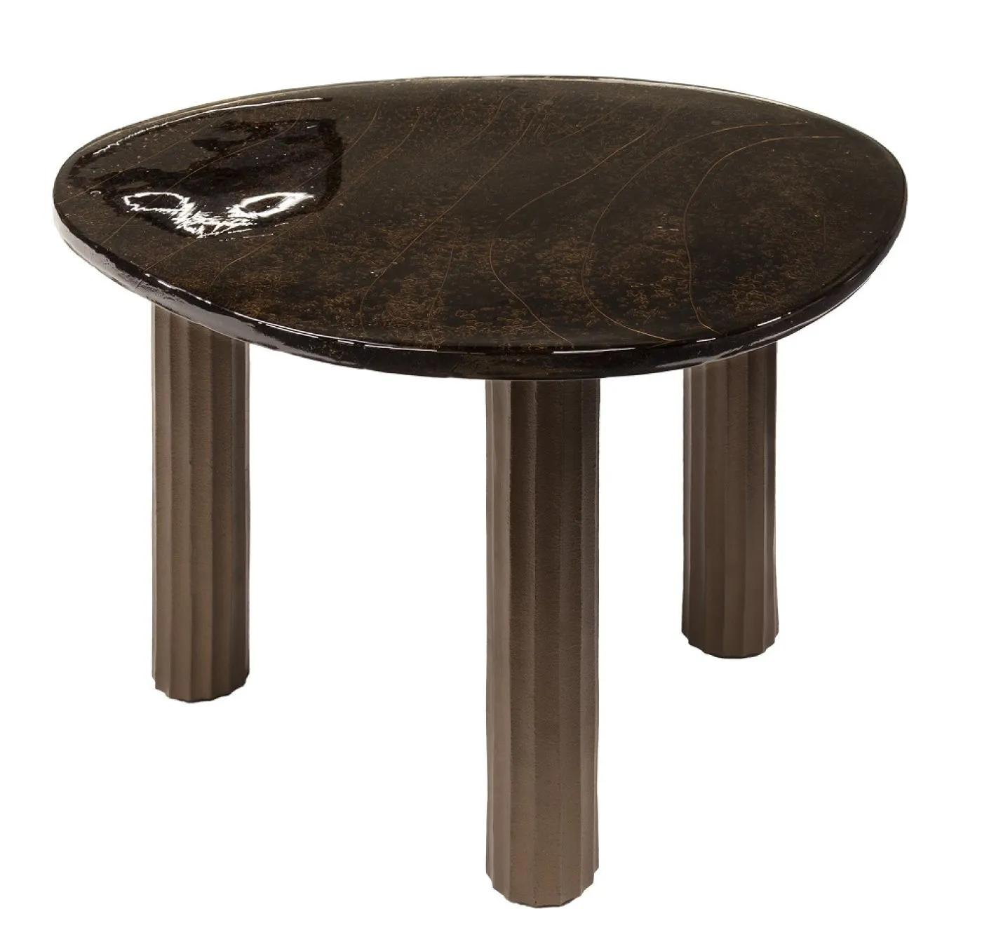 Couchtisch Mira 3 | Glas | Antikkupfer