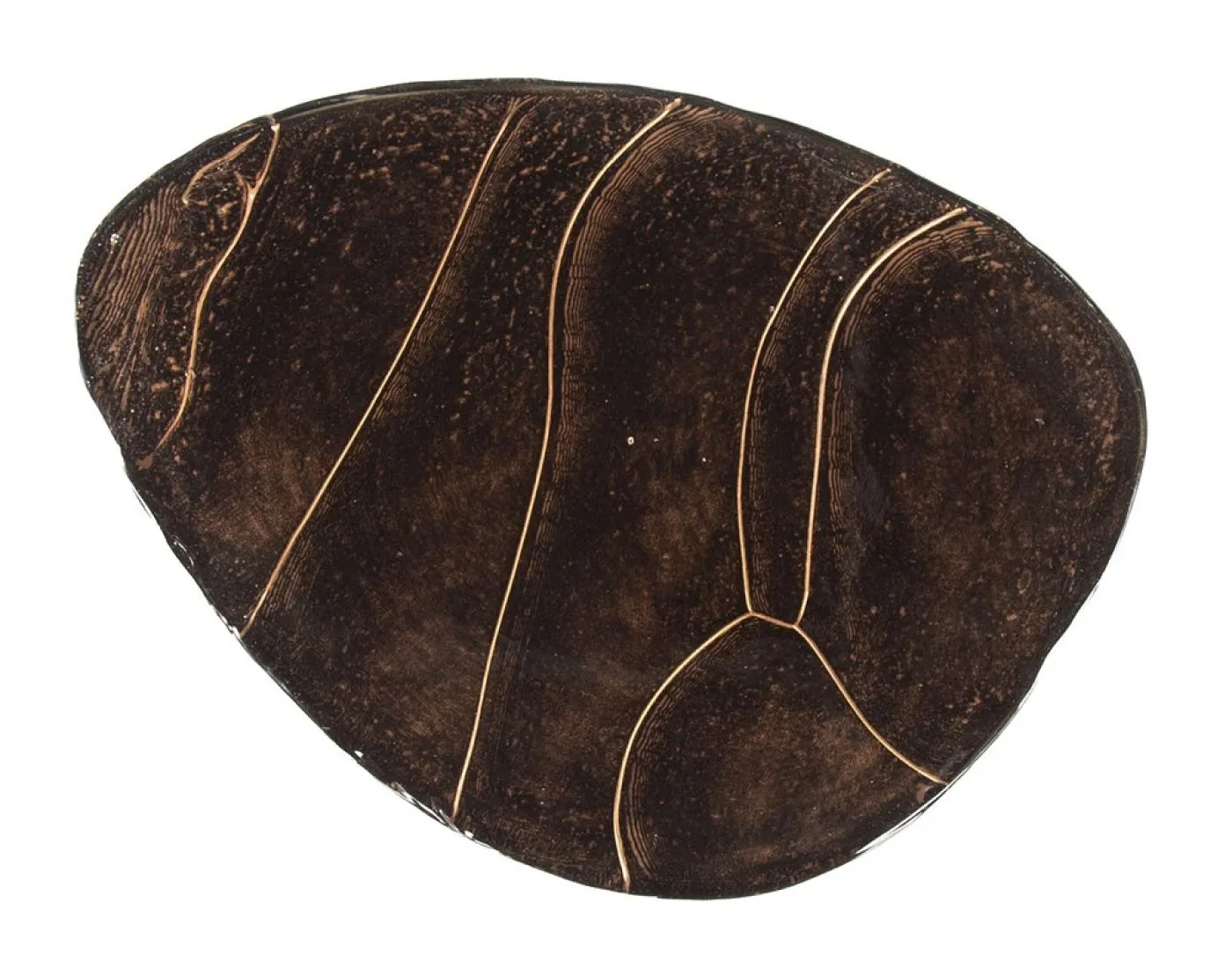 Couchtisch Mira | Glas | Antikkupfer