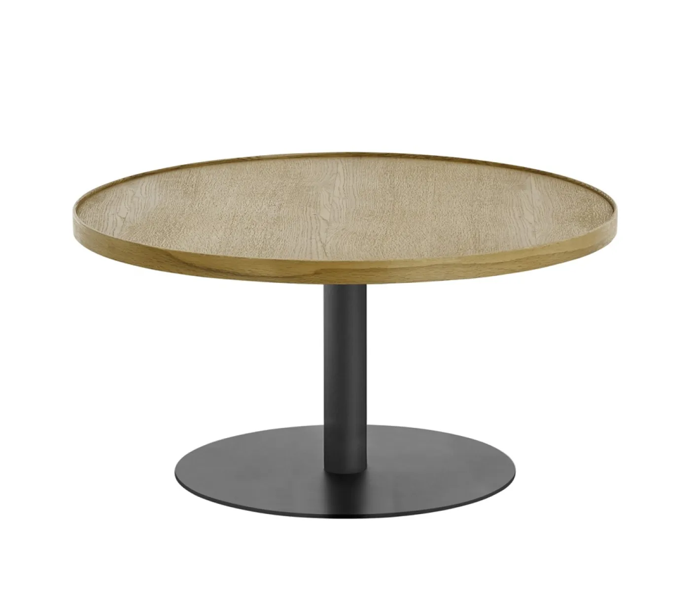 Couchtisch Monteverde | rund | Ø60 | Eiche / schwarz | 60 x 40 cm