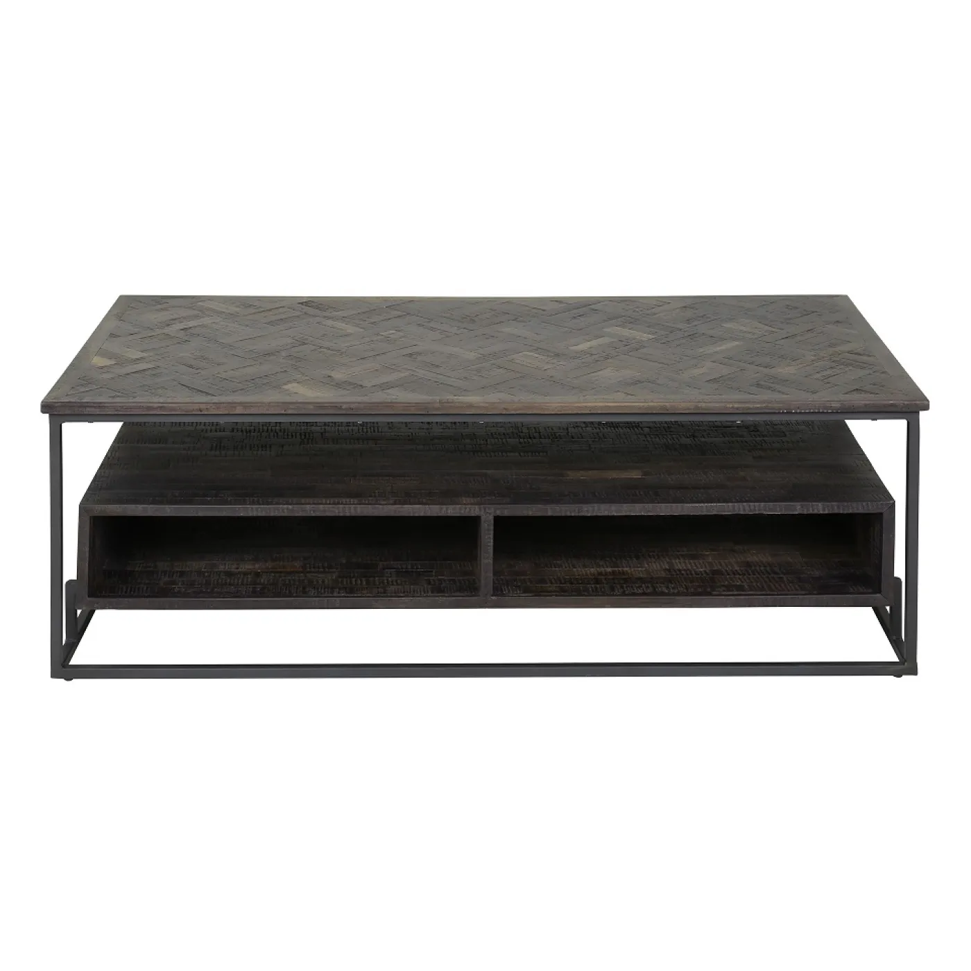 Couchtisch Nagisa | Teakholz massiv | 120x60 | braun / schwarz