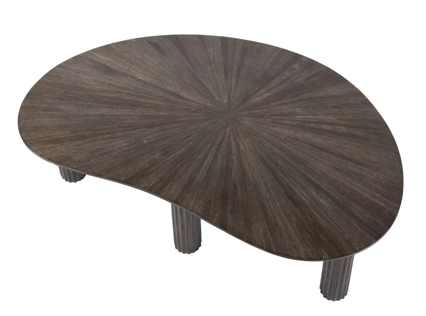 Couchtisch Naru | nierenformig | Teakholz massiv | Espresso