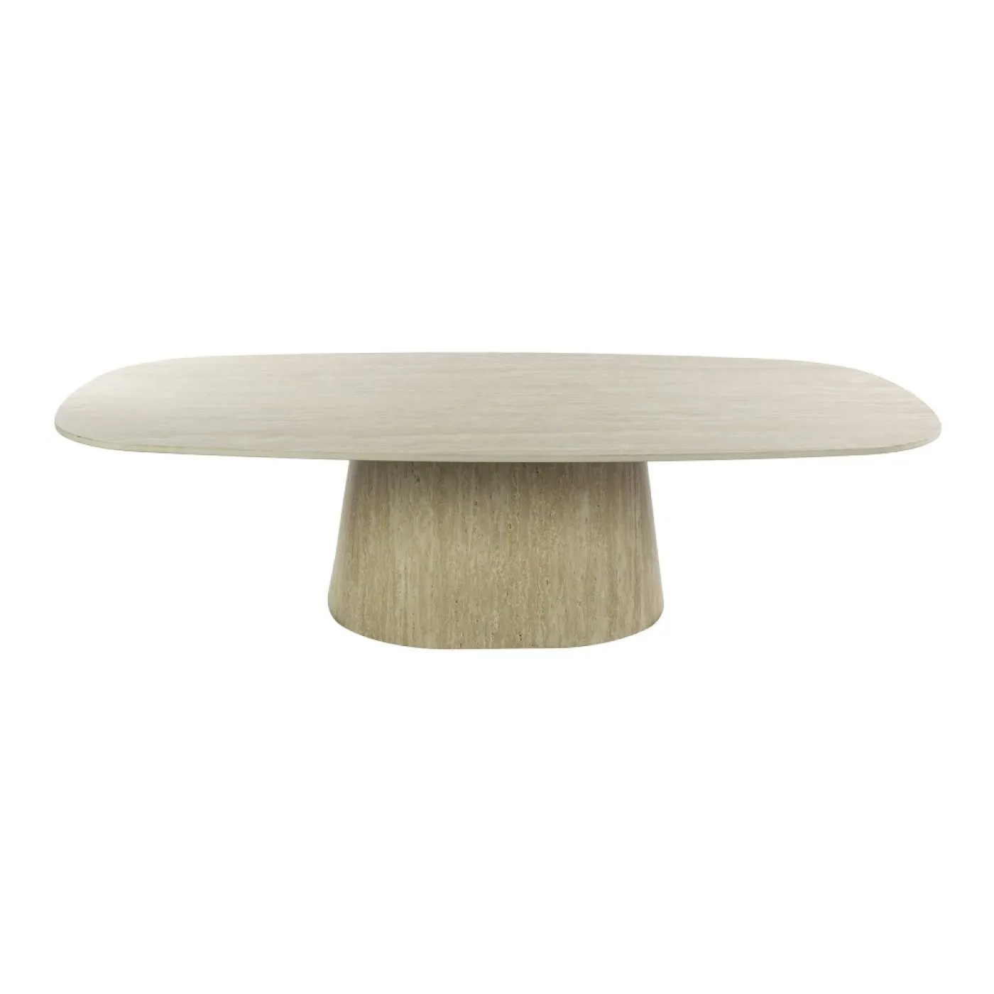 Couchtisch Nische | 3D Keramik Travertin | 135 cm | beige
