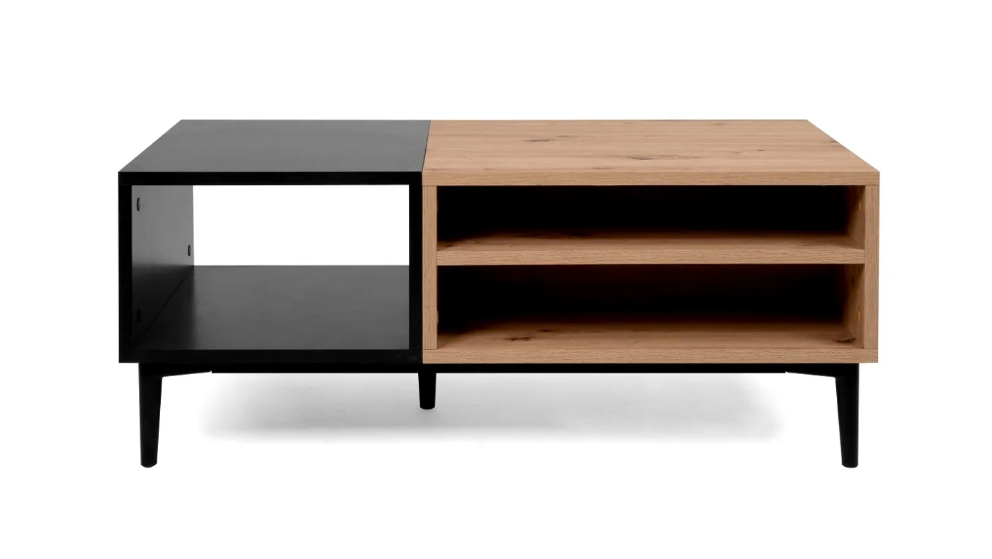 Couchtisch Nola | Artisan Oak / schwarz
