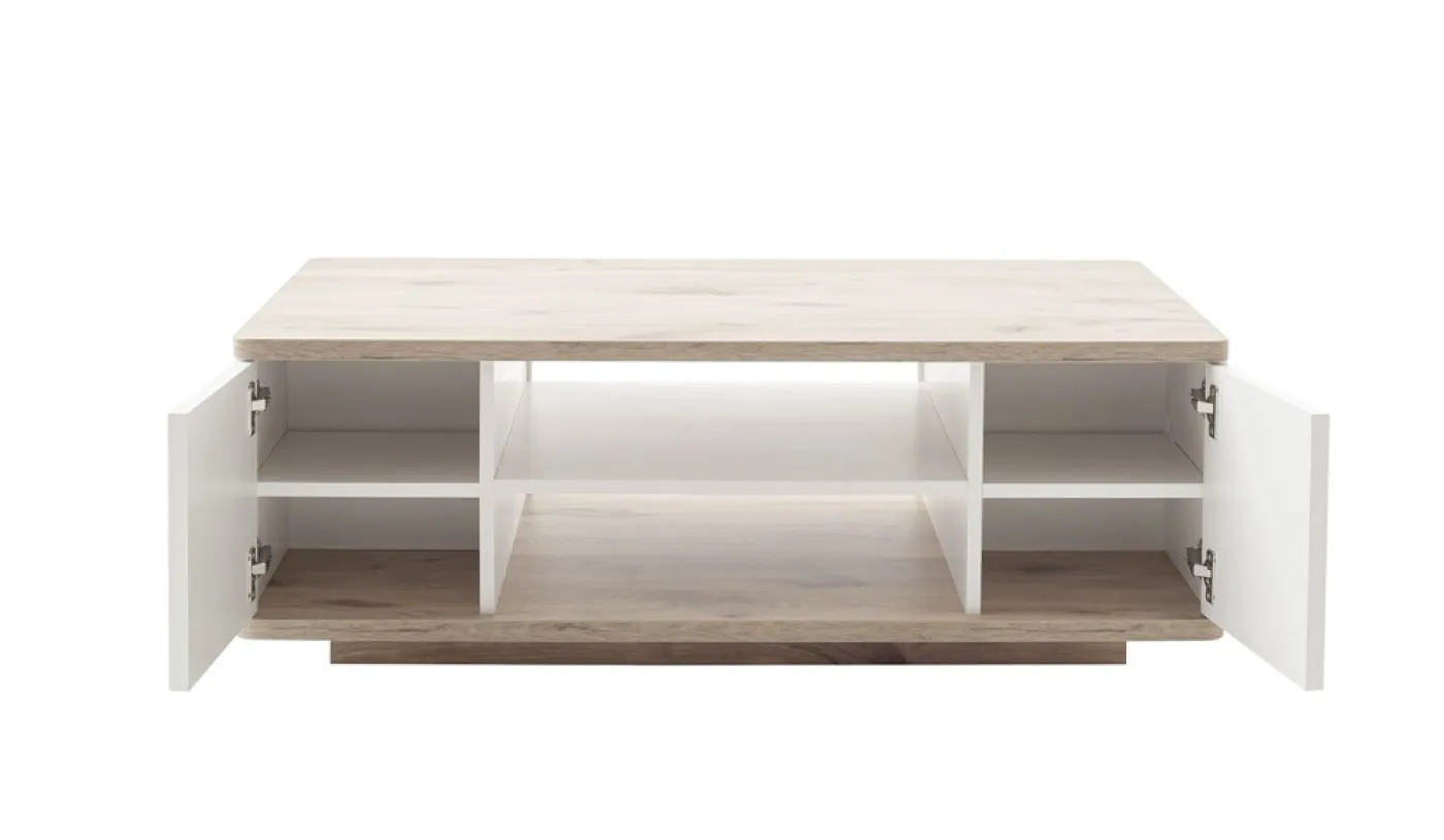 Couchtisch Palermo | 115x65 | Soft white / Viking Oak