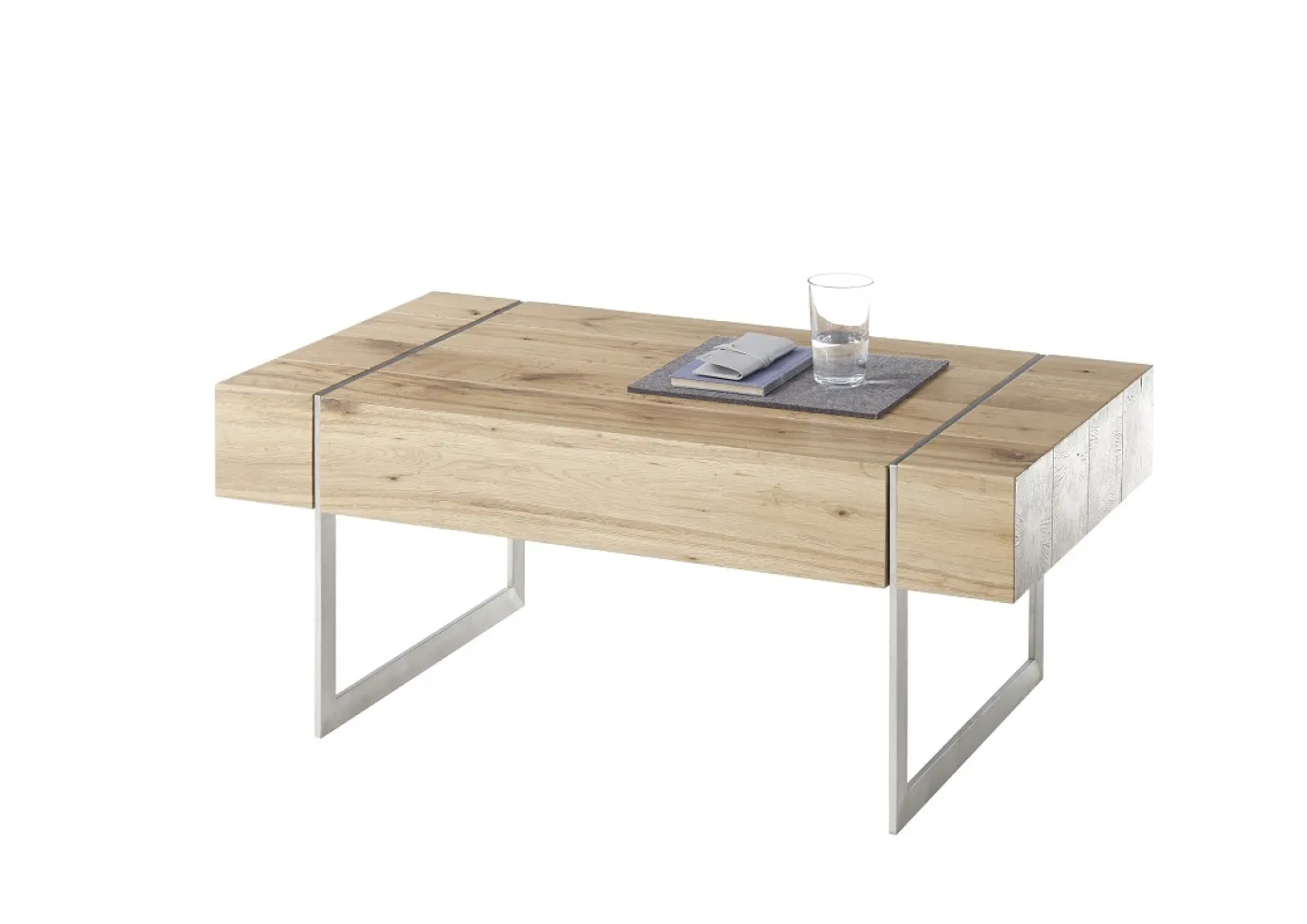 Couchtisch Paphos | Asteiche | mit Schubkasten | 110x70 | Eichefarben
