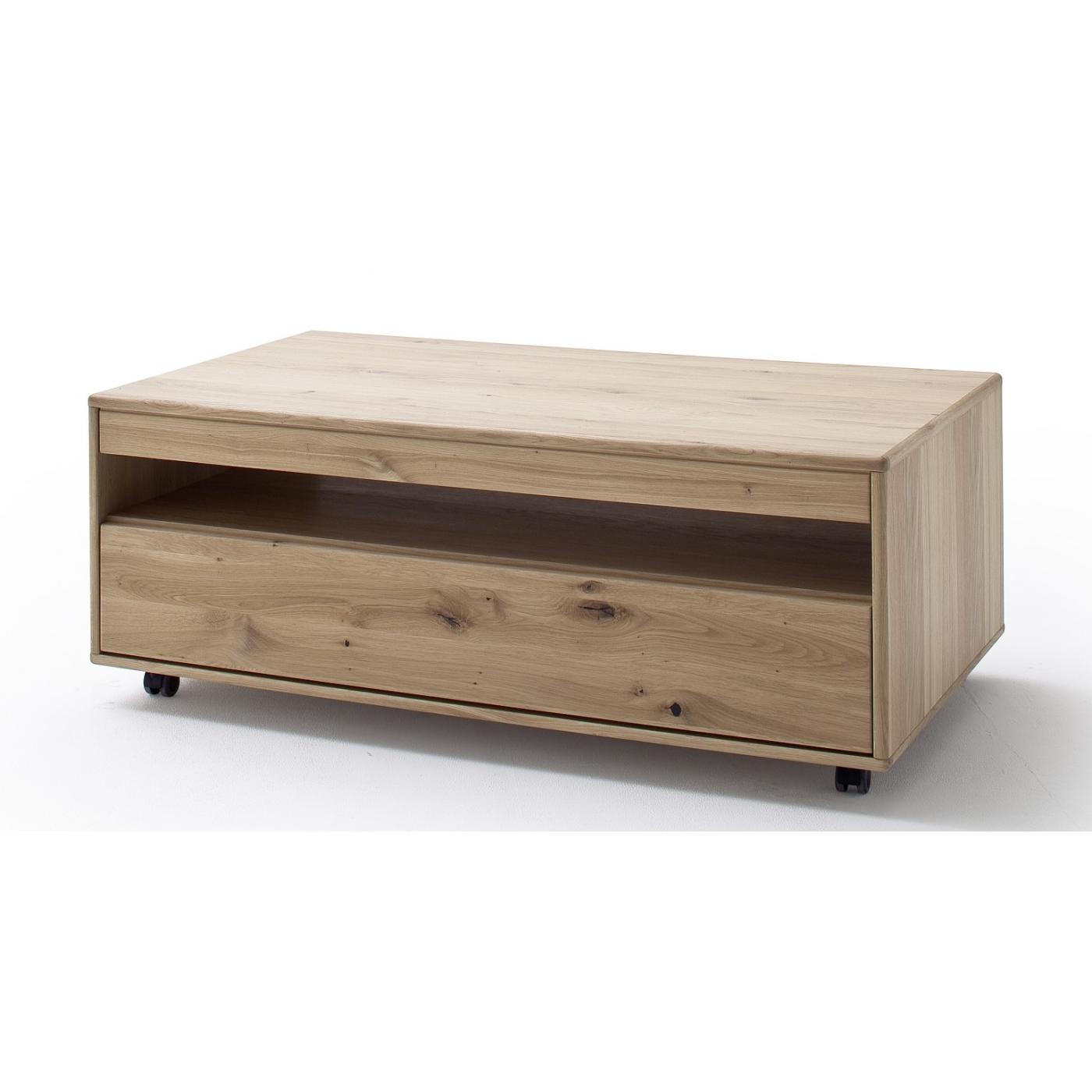 Couchtisch Portland | aus Rollen | 115x65 | Asteiche Bianco