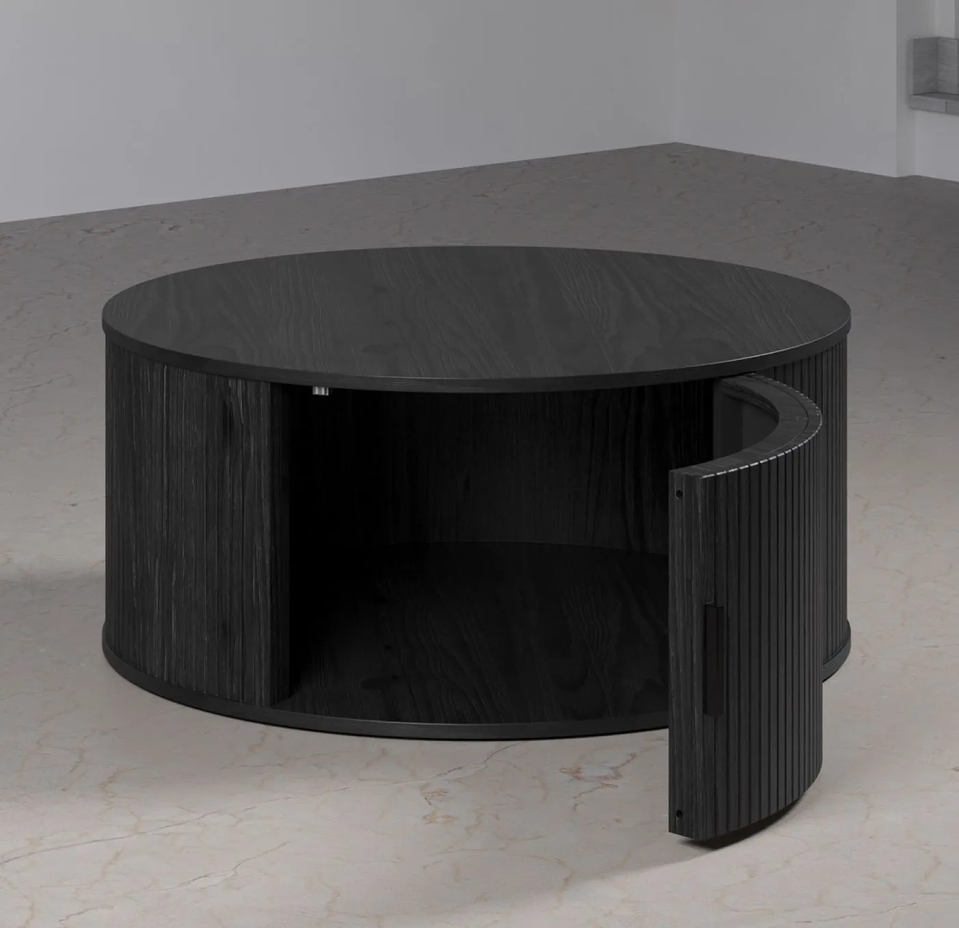 Couchtisch Ronin | Esche Schwarz | rund