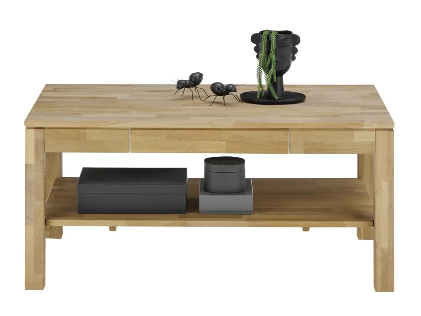 Couchtisch Salem | Kernbuche massiv | mit Schubkasten | 115X70