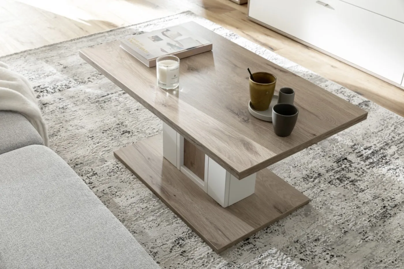 Couchtisch Santerno | Soft white / Viking Oak