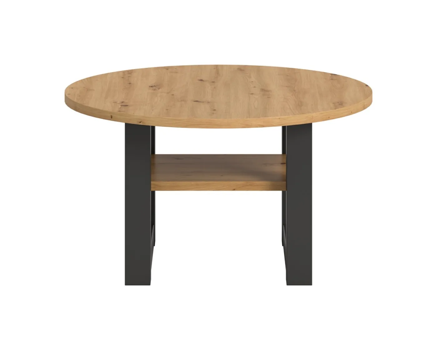 Couchtisch Seattle | rund | Ø75 | Artisan Eiche / grau