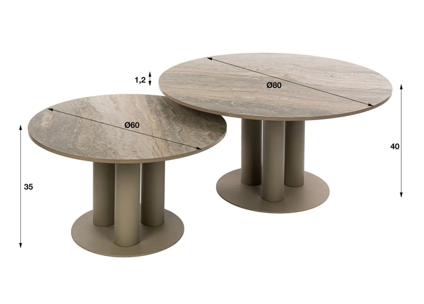 Couchtisch Set Hulpe 2-teilig – Ansicht 6